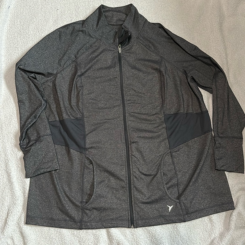 Dark Gray Athletic Zip-Front Women's Jacket